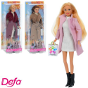 Кукла DEFA 8419 рост 30 см, сумочка, 3 вида, в слюде
