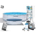 Бассейн 26746 (1шт/ящ) INTEX 488-122см,фильтр,лестница,тент, подкладка, от 6-х лет