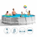 Бассейн каркасный 26724 (1шт/ящ) INTEX 457-107см, 14614л, фильтр-насос, лестница, подстилка, тент, в