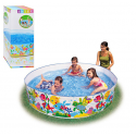 Бассейн 56452 (6шт/ящ) INTEX "Подводный мир", детский каркасный 183-38 см, 958л, ремзаплатка, в коро