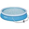BW Бассейн семейный 57458 (1шт/ящ) BESTWAY, круглый, 305-66см, 3200л, фильтр-насос 220V