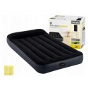 Велюр матрас 64141 (4шт/ящ) INTEX 99-191-25см, до 136кг, подголовник, черный, в кооб-це.