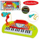 Пианино LML 7710 размер 37см, микрофон, музыка, MP3, свет, запись, на батарейках, в коробке
