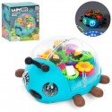 Музыкальная игрушка YJ-3039 жук, шестеренки, музика, свет, поворот 360, на батарейках, в коробке