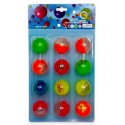 Прыгуны 029-45 (1уп/12шт) средние 4,5 см, силикон, с игрушкой внутри, на листе