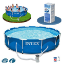 Бассейн каркасный 28212 (1шт/ящ) INTEX  230V  с фильтр-насосом 366-76см, в кор-ке, 88,5-41,5-28,5см